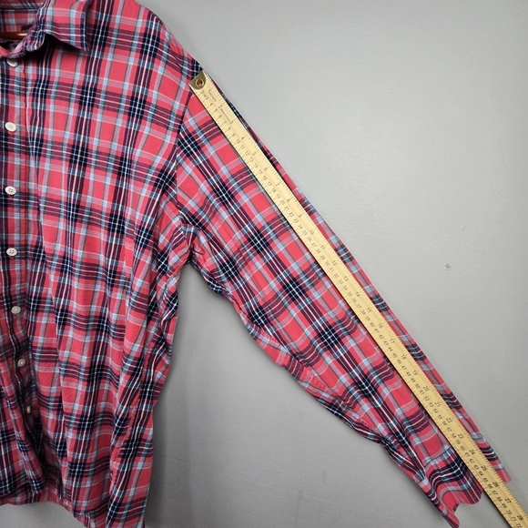 UNTUCKit Plaid Button-up Classic Shirt Santa Barbra Tall Regular Red Men Sz‎ 3XL - Picture 10 of 13